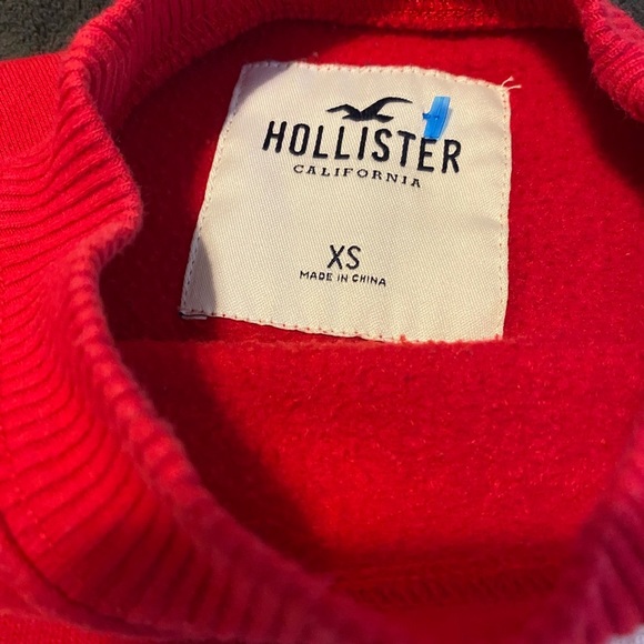 Hollister Vibrant Red and White Striped Crewneck Sweater - Picture 2 of 5
